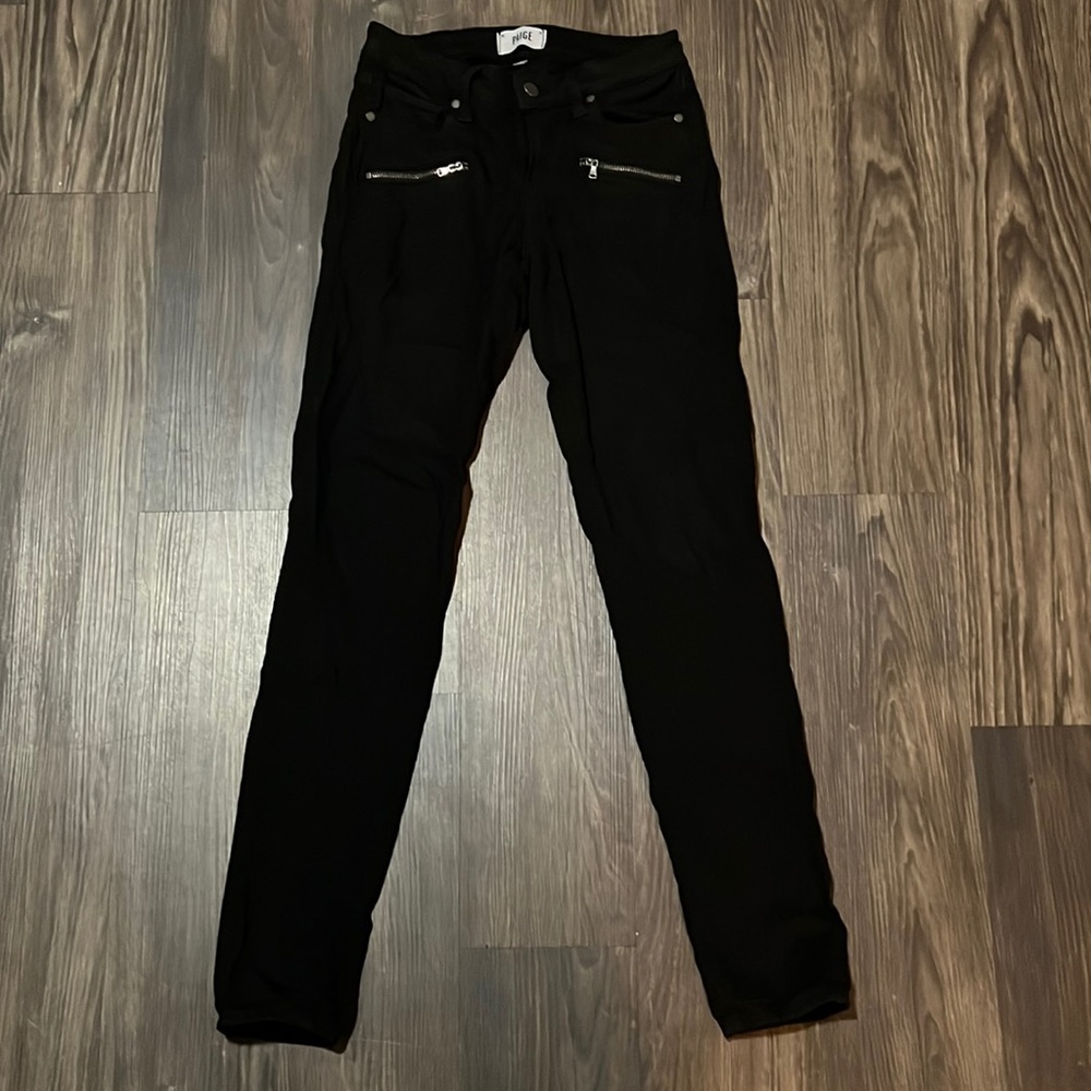 Paige Indigo Zip Skinny Jean 26